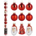 Bombki Czerwone 9 szt. Nietłukące 3 / 5 cm Choinka Mikołaj Okrągłe
