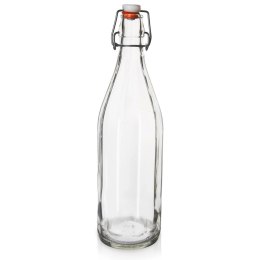 Butelka Szklana ORION 750 ml z Klipsem Retro na Wino Lemonadę lub Soki