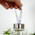 Butelka na Wodę MONDEX Szklana z Pokrowcem 490 ml Czarna Na Siłownię