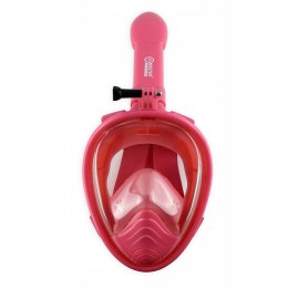 Maska do Nurkowania Snorkelingu MASTER Pełnotwarzowa XS Pink