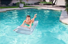 Materac Dmuchany Plażowy z Poduszką nad Wodę BESTWAY Srebrny
