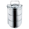 Menażka Obiadowa Termiczna Stalowa 3-poziomowa ORION 3x900 ml