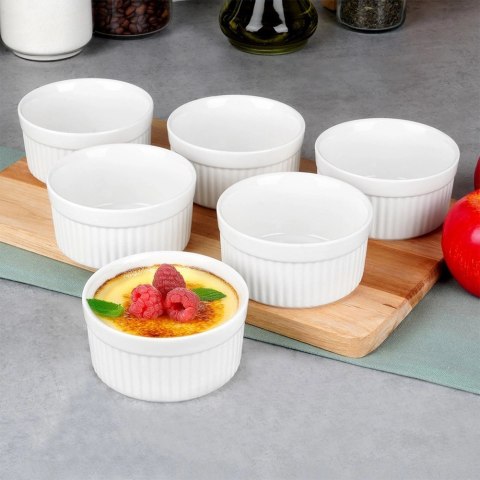 Miseczki do Zapiekania Pieczenia Ceramiczne Białe VILDE 260 ml 6 szt.
