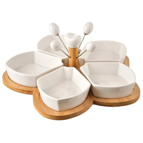 Miseczki na Przekąski Porcelanowe Białe Dekoracyjne WHITELINE 28,5 cm