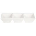 Miseczki na przekąski ceramiczne białe potrójne 29 cm