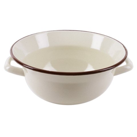 Miska 2,5 L Emaliowana Vintage Beżowa 26 cm Retro ORION