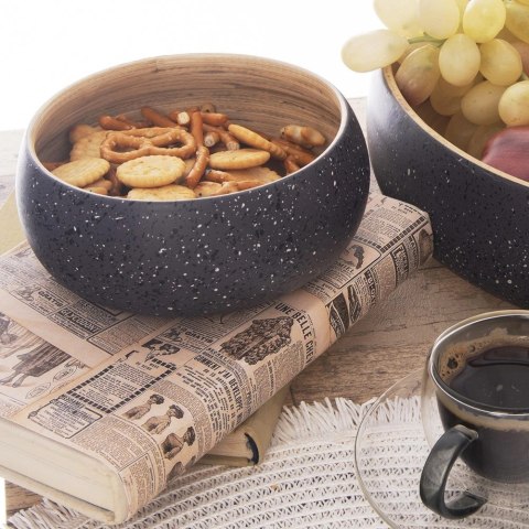 Miska Bambusowa ORION 14 cm 550 ml Naturalna Dekoracyjna Ręcznie Robiona