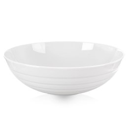 Miska na Sałatkę Porcelana Biała 2,5 L Okrągła Mona Zmywarka Duża