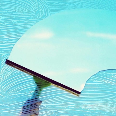 Mop do Okien ze Ściągaczką 2w1 CLEAN SYSTEM 28,5 x 18,5 cm Tworzywo ORION