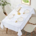 Nakrycie Stołu EXCELLENT HOUSEWARE 180x130 Cm Białe Łatwoczyszczące Stylowe