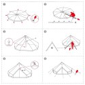 Namiot Glamping Ogrodowy Indiański Tipi 4x4m Bawełna KING CAMP