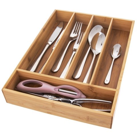 Organizer Wkład Pojemnik na Sztućce do Szuflady Bambusowy ORION 35x26 cm