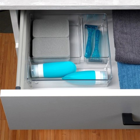 Organizer do Szuflady z Przegródkami 23 x 23 x 5,5 cm VILDE Przezroczysty