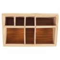 Organizer na Kosmetyki Bambusowy 17 x 10 x 8 cm ELEGANZA Siedem Przegródek