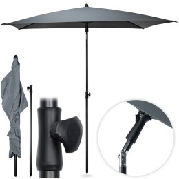 Parasol Ogrodowy Regulowany 125 x 200 cm VILDE Szary Ochrona UPF 30+