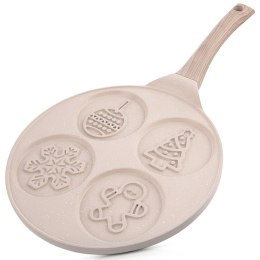 Patelnia 4 Otwory Jajka Placki Choinka Granit Indukcja 26 cm ORION