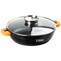 Patelnia Głęboka Granitowa 2,1 L 24 cm Pokrywka Aroma Dozownik VILDE