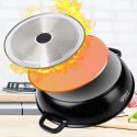 Patelnia Głęboka Granitowa 4,7 L 32 cm Pokrywka Aroma Dozownik VILDE