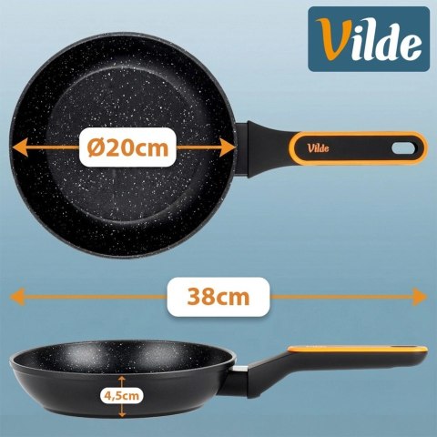 Patelnia Granitowa 20 cm Terruna Indukcja Gaz Non-stick VILDE