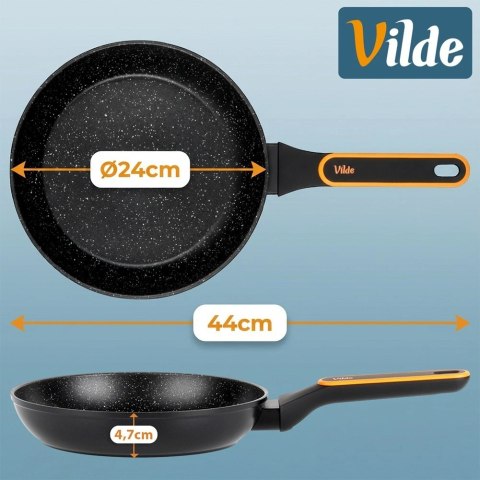 Patelnia Granitowa 24 cm Terruna Indukcja Gaz Non-stick VILDE