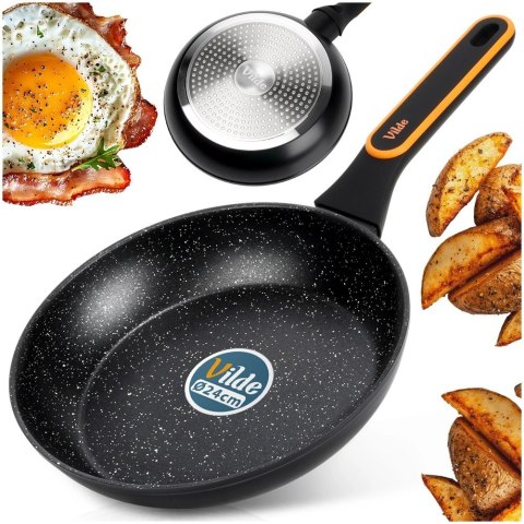 Patelnia Granitowa 24 cm Terruna Indukcja Gaz Non-stick VILDE