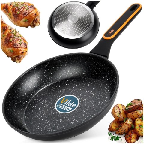 Patelnia Granitowa 26 cm Terruna Indukcja Gaz Non-stick VILDE