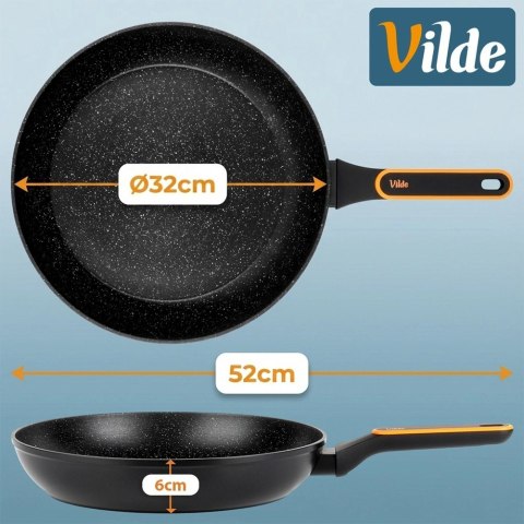 Patelnia Granitowa 32 cm Terruna Indukcja Gaz Non-stick VILDE