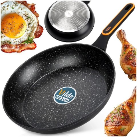 Patelnia Granitowa 32 cm Terruna Indukcja Gaz Non-stick VILDE