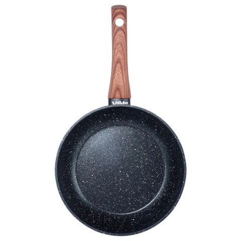 Patelnia Granitowa Nieprzywierająca 20 cm VILDE Black&Wood Indukcja