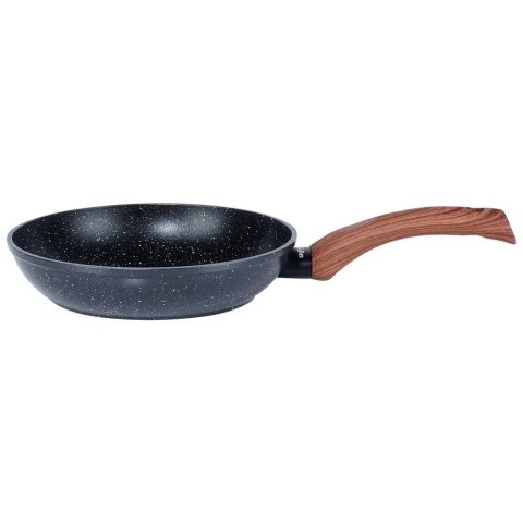 Patelnia Granitowa Nieprzywierająca 20 cm VILDE Black&Wood Indukcja