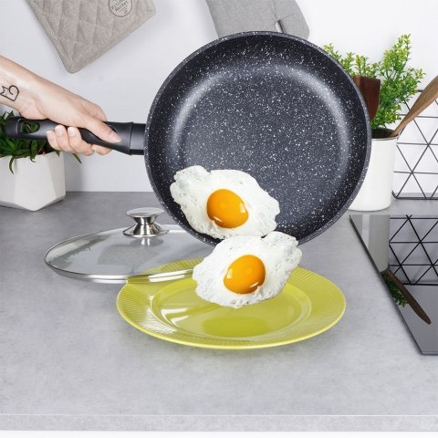 Patelnia Granitowa z Pokrywką 28 cm ORION Grande do Indukcji