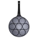 Patelnia do Jajek Granitowa 7 Otworów 26 cm VILDE Black Line Soft Touch