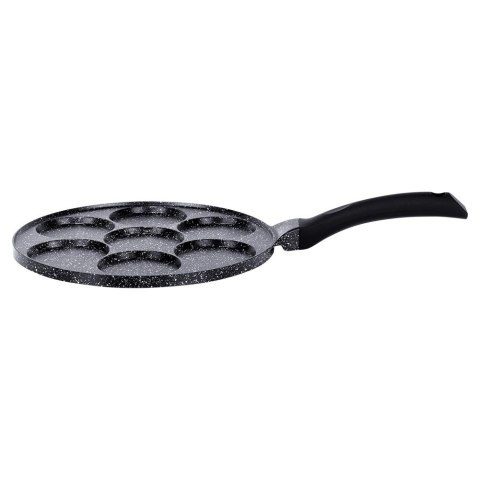 Patelnia do Jajek Granitowa 7 Otworów 26 cm VILDE Black Line Soft Touch