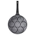 Patelnia do Jajek Granitowa 7 Otworów 26 cm VILDE Black Line Zwierzątka