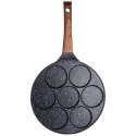 Patelnia do Jajek Granitowa 7 Otworów 26 cm VILDE Black&Wood Indukcja
