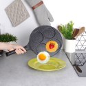 Patelnia do Jajek Placków 4 Otwory Granitowa Nieprzywierająca ORION 27 cm