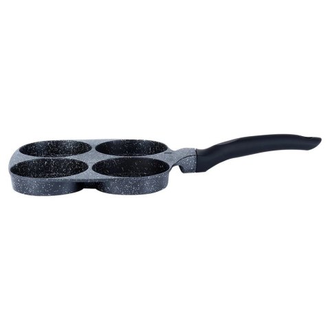 Patelnia do Jajek Placków Pancakes Granitowa 4 Otwory Solidna VILDE 19x19 cm