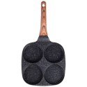 Patelnia do Jajek Placków Pancakes Granitowa 4 Otwory Solidna VILDE 19x19cm