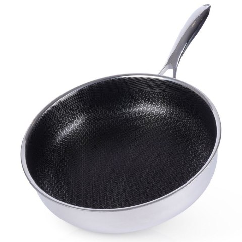Patelnia Stalowa Głęboka 28 cm ORION Nieprzywierająca do Piekarnika