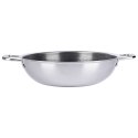 Patelnia Wok z Uchwytami Stalowa Indukcja Nieprzywierająca ORION 28 cm