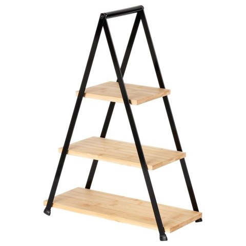 Patera 3-poziomowa Prostokątna Bambusowa 53 cm VILDE na Owoce