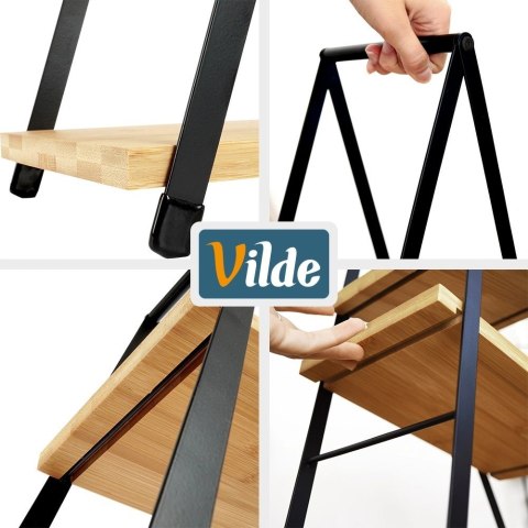 Patera 3-poziomowa Prostokątna Bambusowa 53 cm VILDE na Owoce