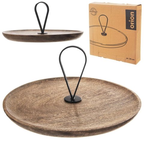 Patera Drewniana Talerz do Serwowania na Ciasta Przekąski MANGO 30,5 cm