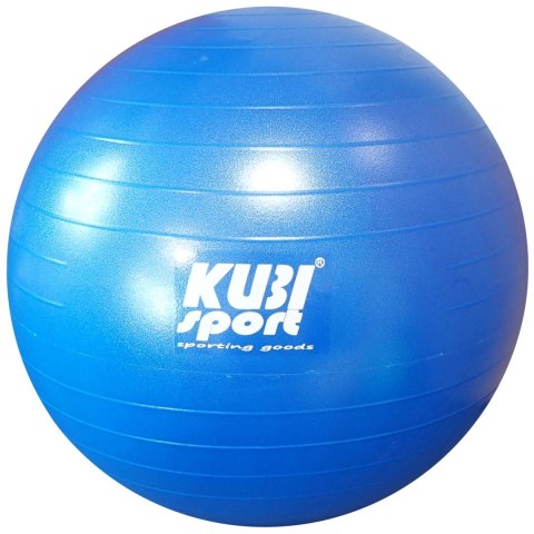 Piłka Gimnastyczna Rehabilitacyjna Dmuchana do Ćwiczeń Niebieska KUBISPORT 85 cm