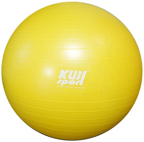 Piłka Gimnastyczna Rehabilitacyjna Dmuchana do Ćwiczeń Żółta KUBISPORT 85 cm