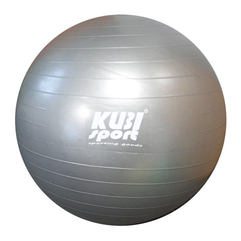 Piłka Gimnastyczna do Ćwiczeń Treningu KUBISPORT 75 cm Szara