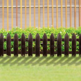 Płotek Ogrodowy Brązowy Palisada Obrzeże VILDE 20x15 cm 10 szt.