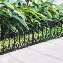Płotek Ogrodowy Czarny 60 x 33 cm VILDE 4 szt. Obrzeże Palisada