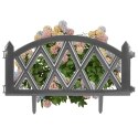 Płotek Ogrodowy Grafitowy 49 x 30 cm VILDE Obrzeże Palisada Dekoracyjna