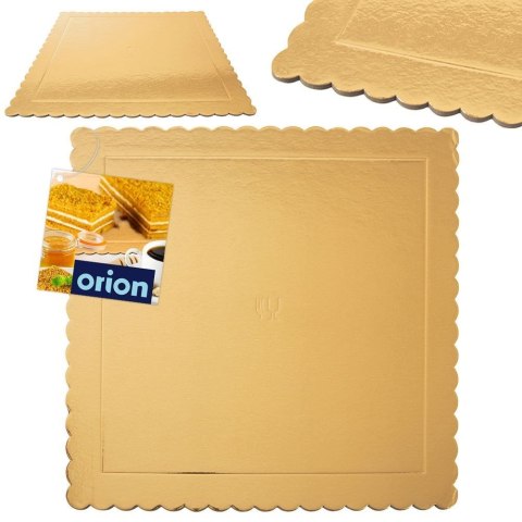 Podkład pod Tort Kwadrat Złoty 34 x 34 cm ORION Gruba Tektura